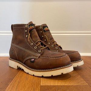 Thorogood Boots Men's 804-4375 Brown 6-Inch USA-Made Moc EH Steel Toe Size 10.5
